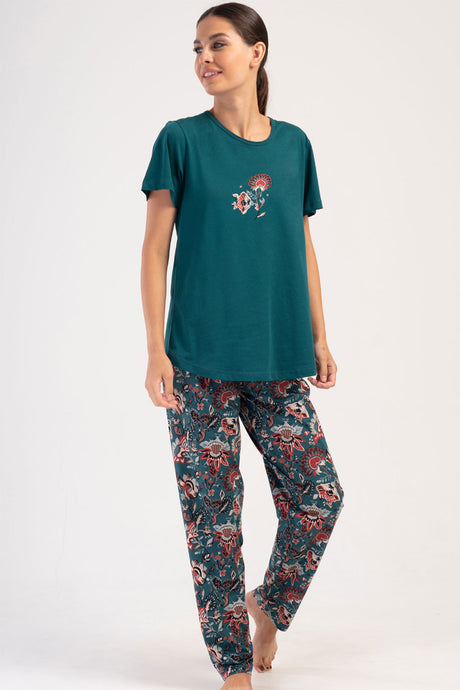 KADIN P.SUPREM BATTAL XXL O YAKA KISA KOL ETEGI OVAL PIJAMA TAKIM