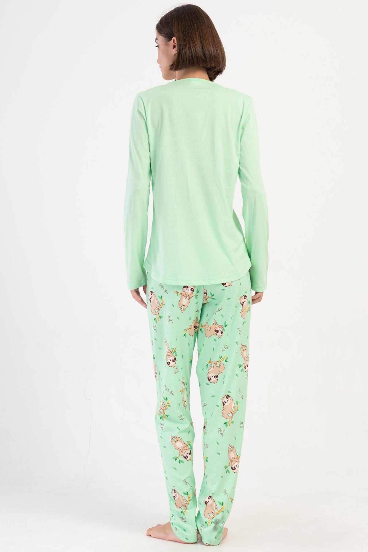 KADIN P.SUPREM O YAKA UZUN KOL ETEGI OVAL PIJAMA TAKIM