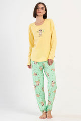 KADIN P.SUPREM O YAKA UZUN KOL ETEGI OVAL PIJAMA TAKIM 405231