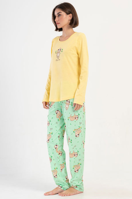 KADIN P.SUPREM O YAKA UZUN KOL ETEGI OVAL PIJAMA TAKIM