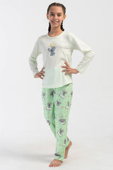 KIZ COCUK P.SUPREM O YAKA UZUN KOL ETEGI OVAL PIJAMA TAKIM(9-10/15-16)