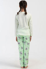 KIZ COCUK P.SUPREM O YAKA UZUN KOL ETEGI OVAL PIJAMA TAKIM(9-10/15-16)