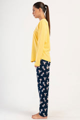 KADIN P.SUPREM O YAKA UZUN KOL ETEGI OVAL PIJAMA TAKIM