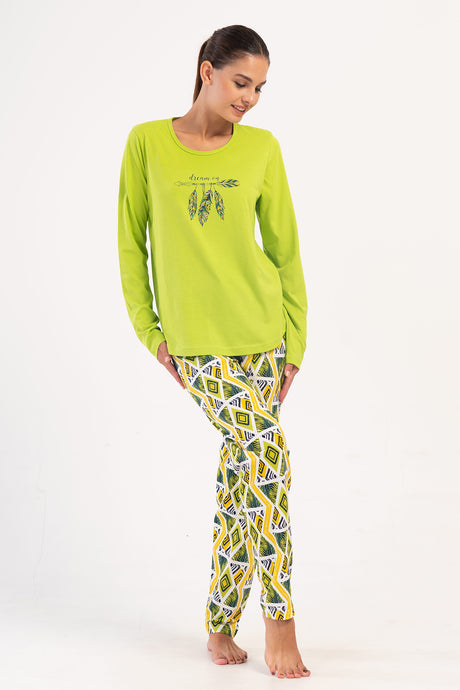 KADIN P.SUPREM O YAKA UZUN KOL ETEGI OVAL PIJAMA TAKIM
