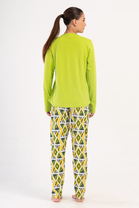 KADIN P.SUPREM O YAKA UZUN KOL ETEGI OVAL PIJAMA TAKIM