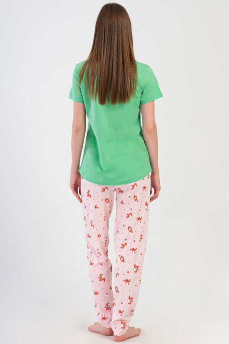 KADIN P.SUPREM O YAKA KISA KOL ETEGI OVAL PIJAMA TAKIM
