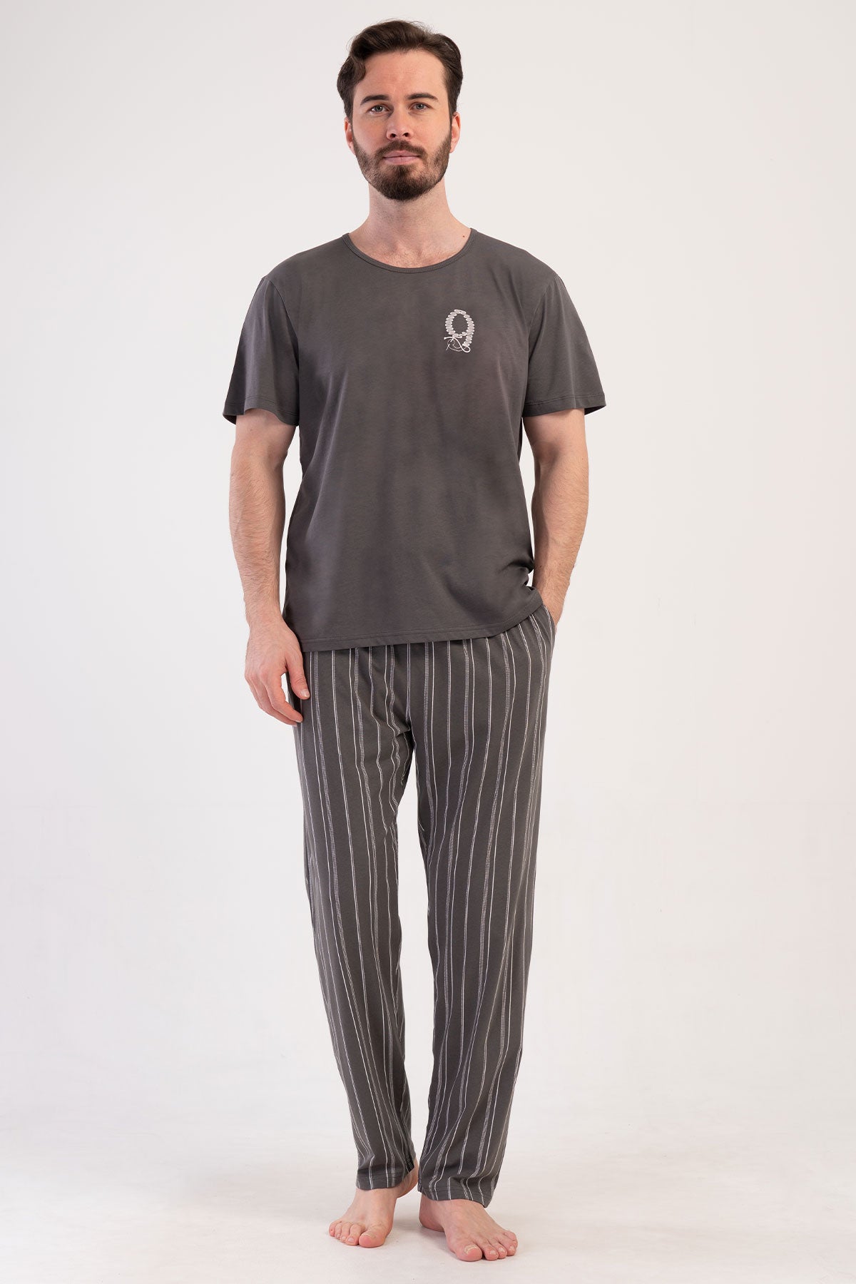 CEPLI ERKEK P.SUPREM O YAKA KISA KOL PIJAMA TAKIM