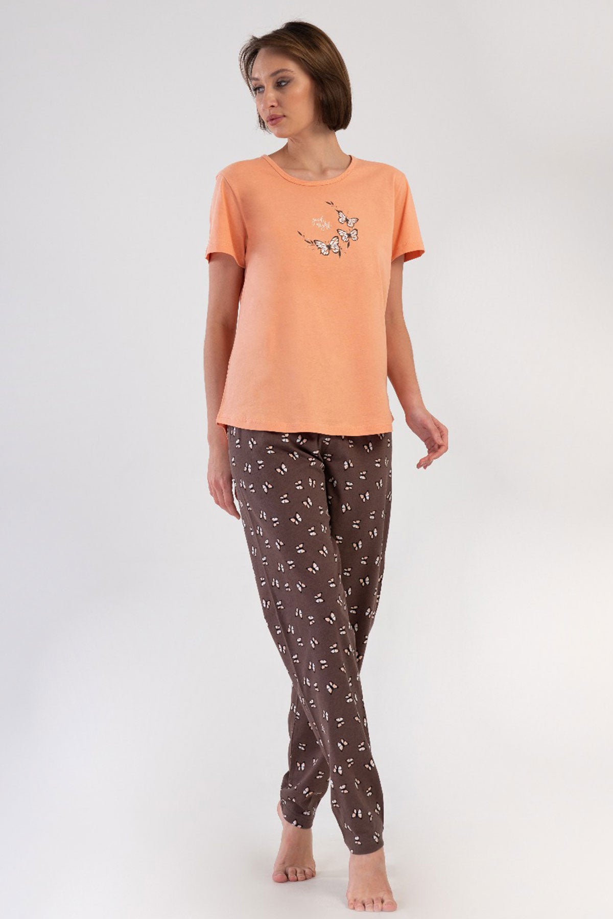 KADIN P.SUPREM XXL O YAKA KISA KOL ETEGI OVAL PIJAMA TAKIM