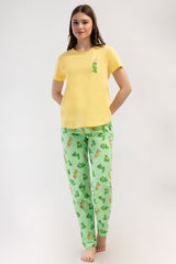 KADIN P.SUPREM O YAKA KISA KOL ETEGI OVAL PIJAMA TAKIM