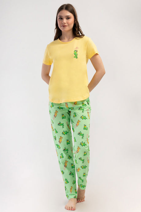 KADIN P.SUPREM O YAKA KISA KOL ETEGI OVAL PIJAMA TAKIM