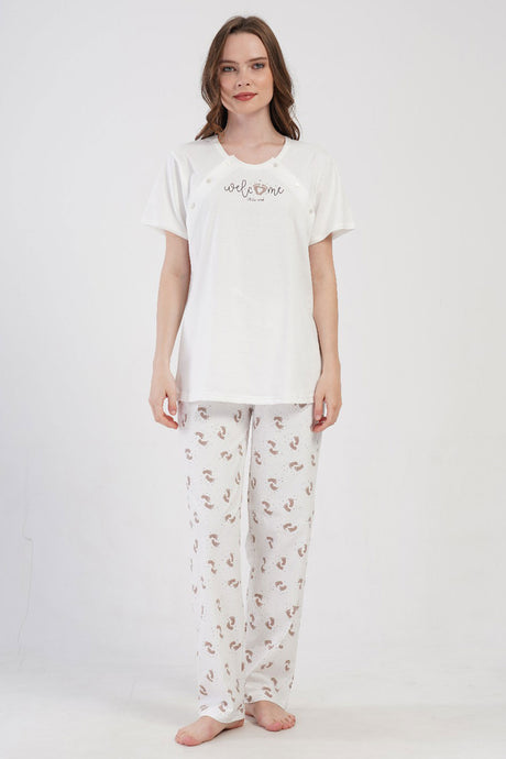KADIN P.SUPREM CIFT PATLI KISA KOL ETEGI OVAL HAMILE PIJAMA TAKIM