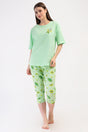 Woman Lycra Supreme Big Size Fruit Capri Set
