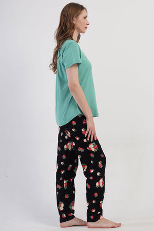 KADIN P.SUPREM XXL O YAKA KISA KOL ETEGI OVAL PIJAMA TAKIM