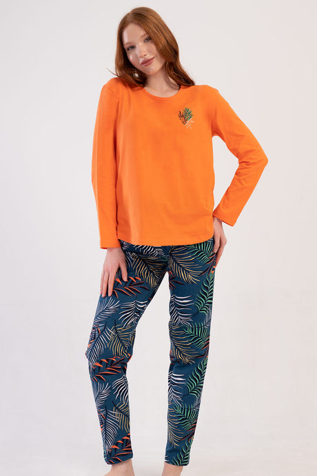 KADIN P.SUPREM O YAKA UZUN KOL ETEGI OVAL PIJAMA TAKIM