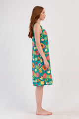 Woman Supreme Mandalin Thick Strap Home Dress