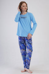 KADIN P.SUPREM XXL O YAKA UZUN KOL ETEGI OVAL PIJAMA TAKIM