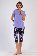 Woman Lilac Supreme Capri Set