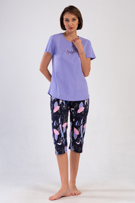 Woman Lilac Supreme Capri Set
