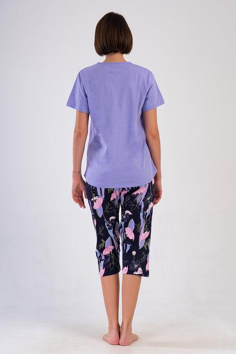 Woman Lilac Supreme Capri Set
