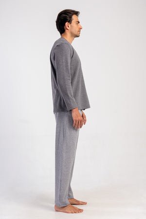 Man Interlock Fume Pocket Detail Pixel Pyjama Set