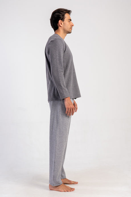 Man Interlock Fume Pocket Detail Pixel Pyjama Set