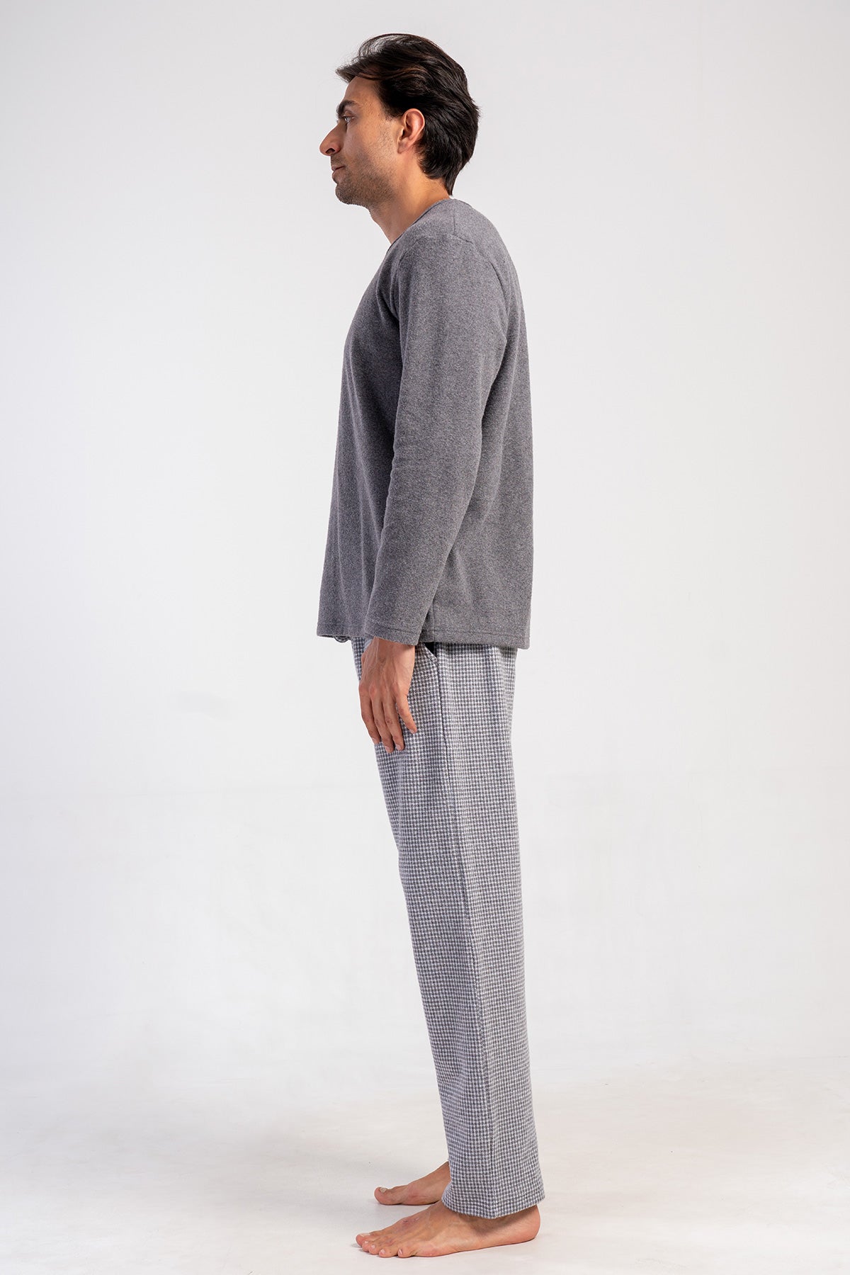 Man Interlock Fume Pocket Detail Pixel Pyjama Set