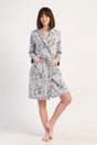 Woman Jacquard Interlock Big Size Crose Dressing Gown