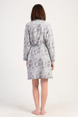 Woman Jacquard Interlock Big Size Crose Dressing Gown