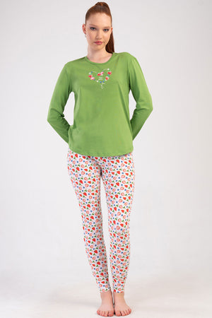 KADIN LYC SUPREM O YAKA UZUN KOL ETEGI OVAL MANSETLI TAYT PIJAMA TAKIM 502036