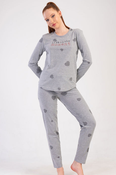 KADIN P.SUPREM O YAKA UZUN KOL ETEGI OVAL PIJAMA TAKIM