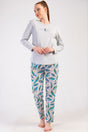 KADIN P.SUPREM XXL O YAKA UZUN KOL ETEGI OVAL PIJAMA TAKIM