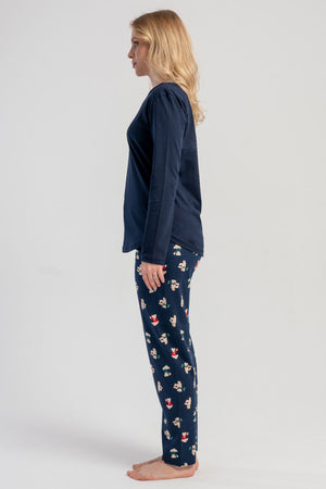 KADIN P.SUPREM O YAKA UZUN KOL ETEGI OVAL PIJAMA TAKIM