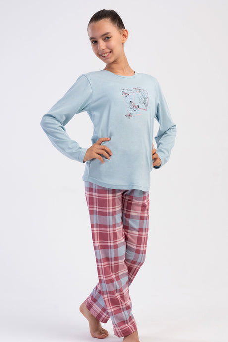 KIZ COCUK P.SUPREM O YAKA UZUN KOL ETEGI OVAL PIJAMA TAKIM(9/10-15/16) 503110