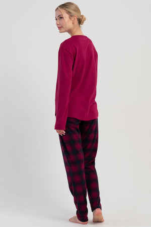KADIN INTERLOK O YAKA UZUN KOL ETEGI OVAL PIJAMA TAKIM