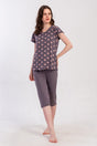 Woman Viscon Big Size Tena Capri Set