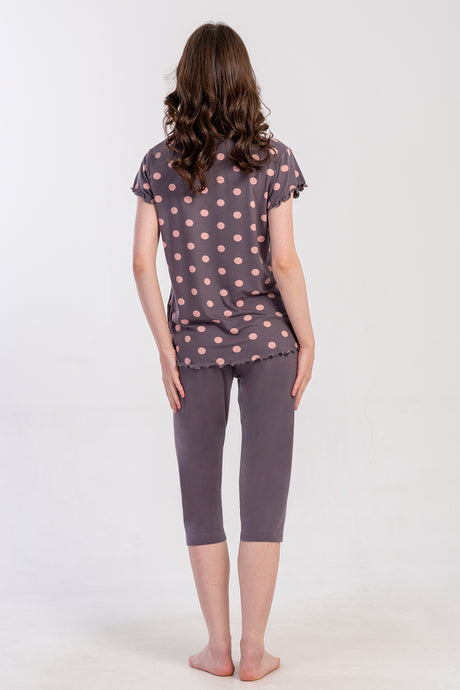 Woman Viscon Big Size Tena Capri Set
