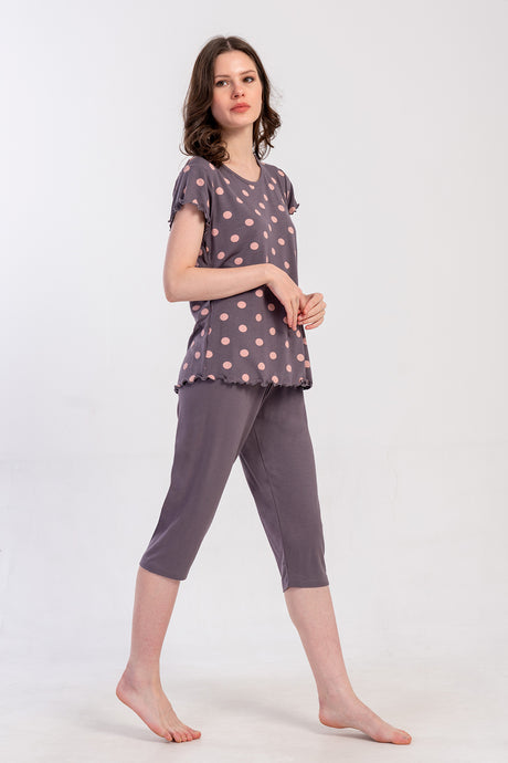 Woman Viscon Big Size Tena Capri Set
