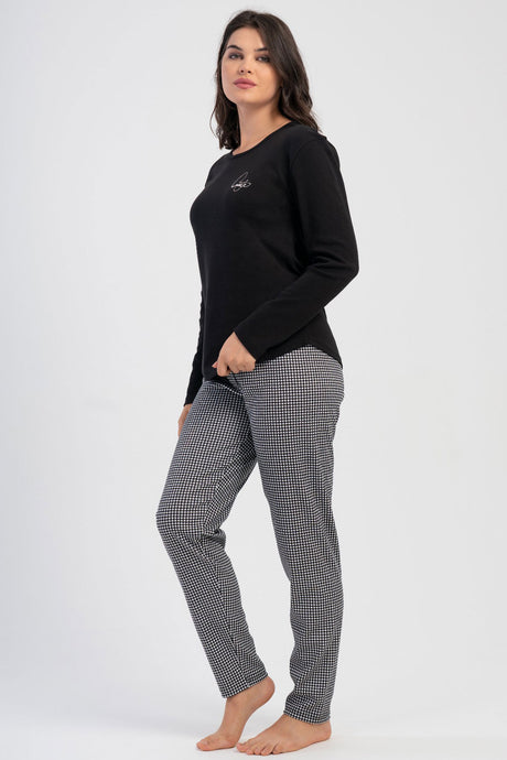 KADIN INTERLOK O YAKA UZUN KOL ETEGI OVAL PIJAMA TAKIM