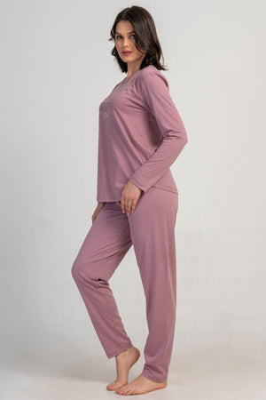KADIN P.SUPREM XXL O YAKA UZUN KOL ETEGI OVAL PIJAMA TAKIM