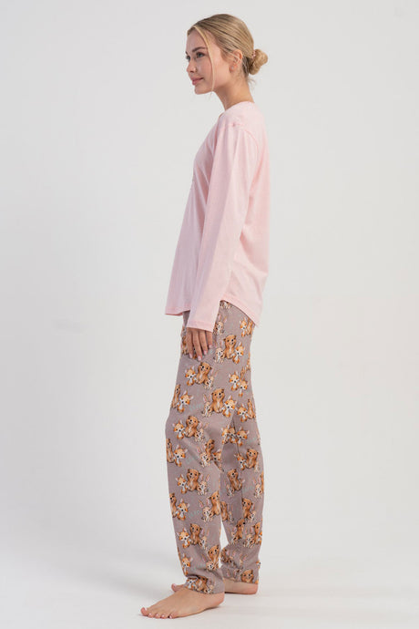 KADIN P.SUPREM O YAKA UZUN KOL ETEGI OVAL PIJAMA TAKIM