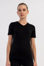 KADIN COMFORT V YAKA KISA KOL T-SHIRT