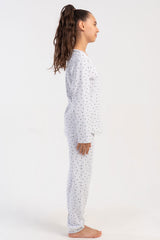KIZ COCUK KASKORSE UZUN KOL PACASI MANSETLI PIJAMA TAKIM(5/6-9/10)