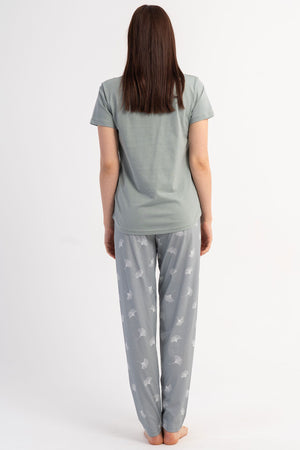 KADIN P.SUPREM O YAKA KISA KOL ETEGI OVAL PIJAMA TAKIM