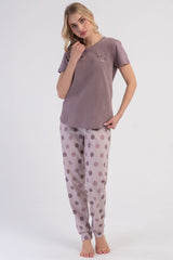 KADIN P.SUPREM O YAKA KISA KOL ETEGI OVAL PIJAMA TAKIM