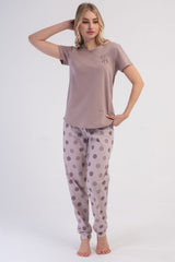 KADIN P.SUPREM O YAKA KISA KOL ETEGI OVAL PIJAMA TAKIM 602009