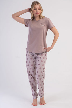 KADIN P.SUPREM O YAKA KISA KOL ETEGI OVAL PIJAMA TAKIM 602009
