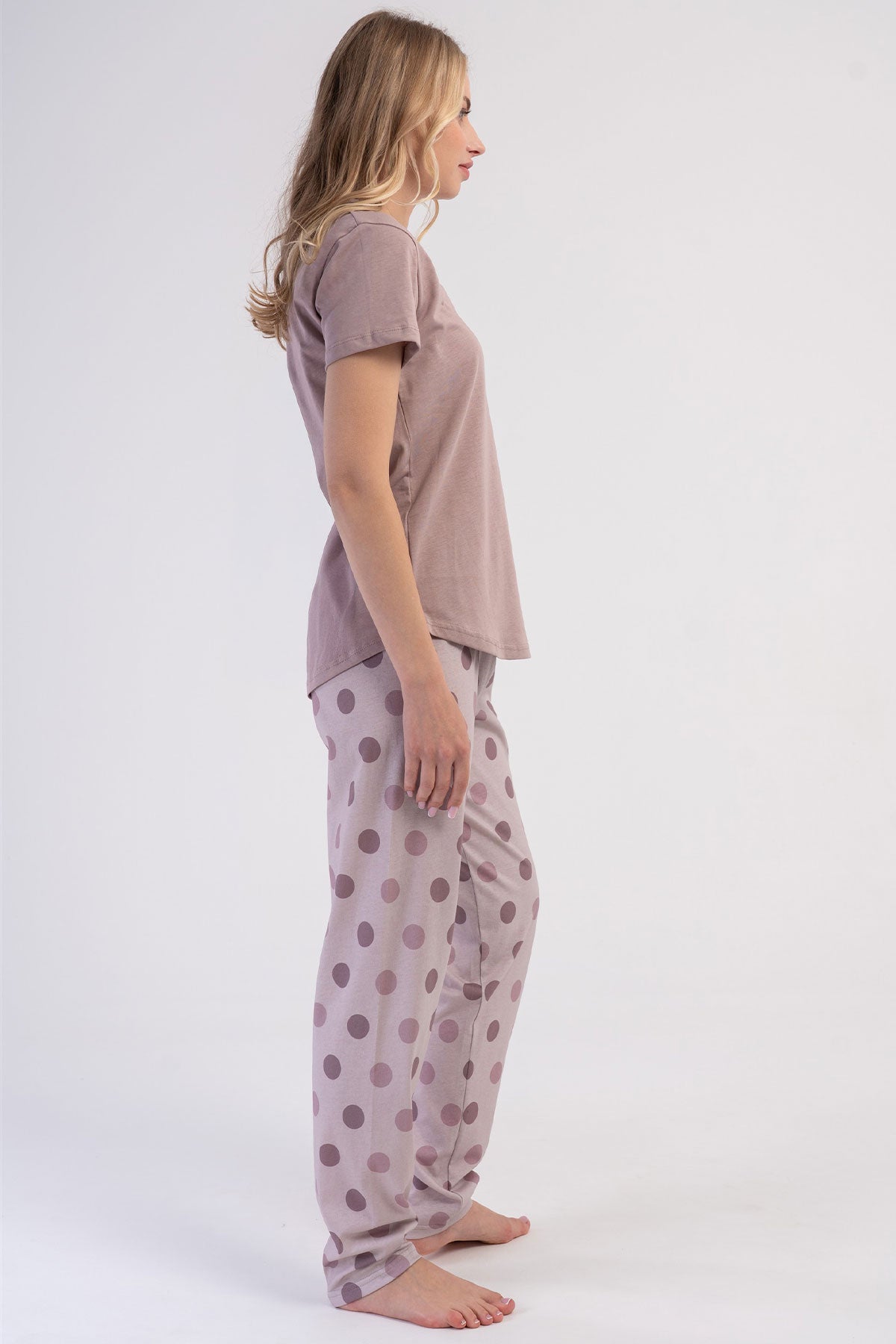 KADIN P.SUPREM O YAKA KISA KOL ETEGI OVAL PIJAMA TAKIM