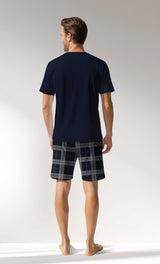 Man Supreme PacificSoul Short Set - A-LACIVERT - Image 3