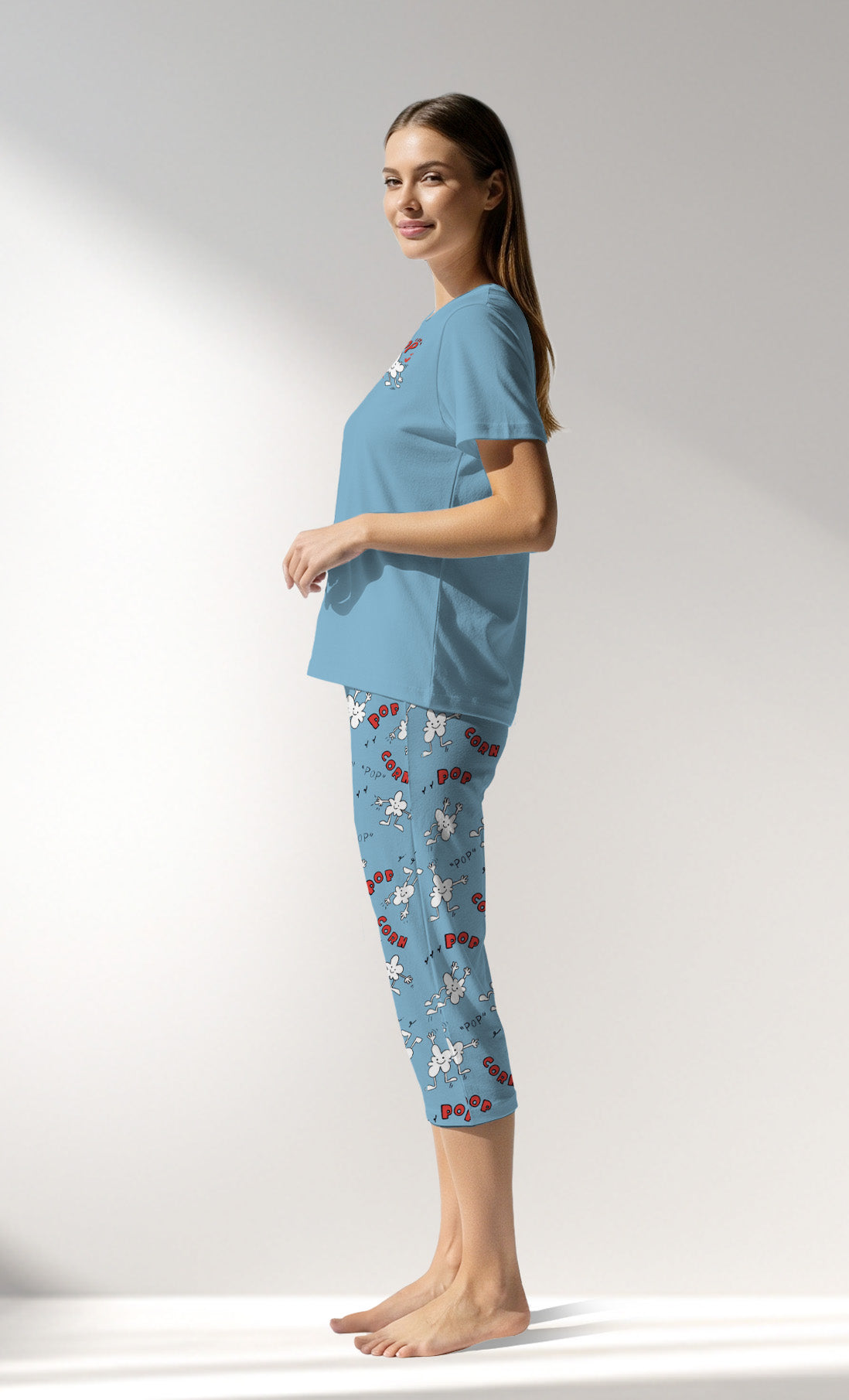 Woman Supreme Popcorn Capri Set - B-14-4318 - Image 2