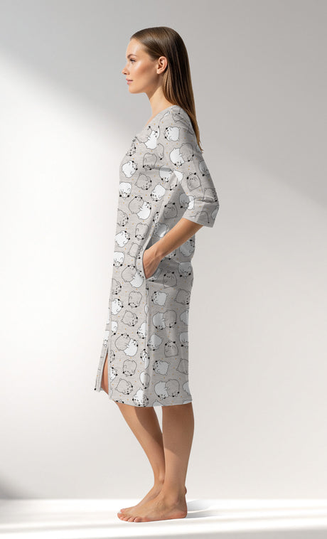 Woman Supreme Cheeks Pocket Detail Home Dress - ROTASYON - Image 2